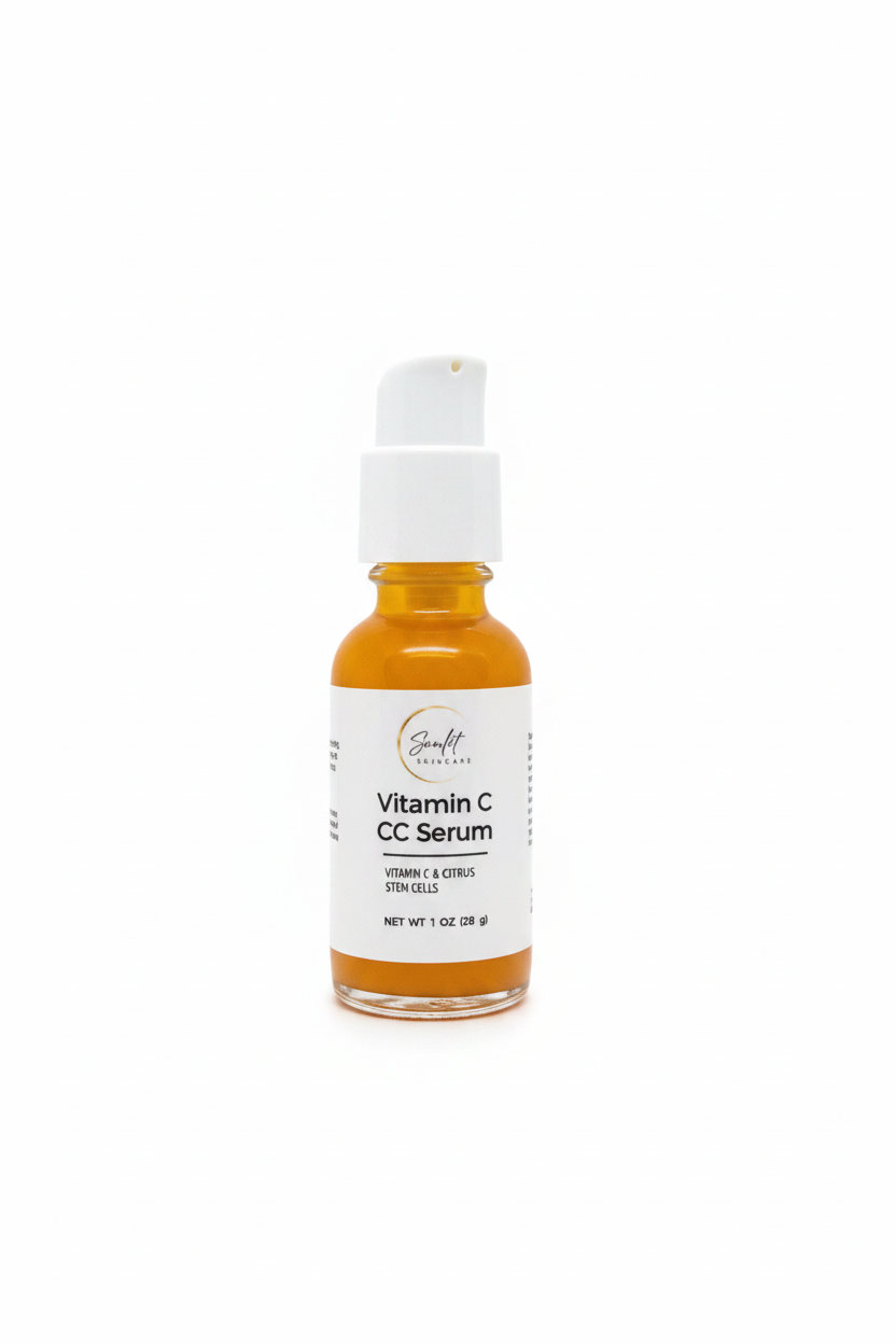 Vitamin C CC Serum bottle on a white background