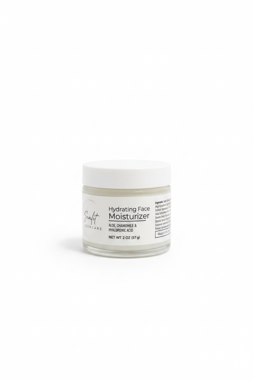 sunlit skincare hydrating face moisturizer  with an all white background
